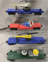 4 Lionel Military Cars