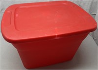 C7) Sterilite 18 Gallon Storage Box Tote Red