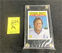 1986 George Brett A.L. All Star Card w/ Case