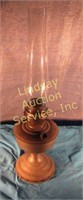 Aladdin #12 brass lamp w/ chimney