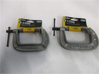 Pair of 3 inch C clamps