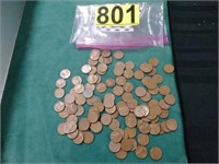 110 Mixed Date Wheat Pennies