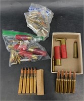 Assortment of loose ammo including: 30-06 loaded i