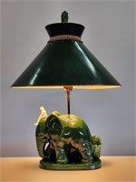 Ceramic Elephant Rider Planter Table Lamp