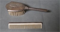 Sterling Silver Baby Brush & Comb