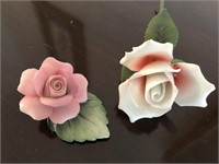 Vintage Capodimonte & Andrea Porcelain Flowers