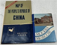 Map of Beijing China & Mockba Moscow Book