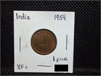 1954 India 1 Pice Coin