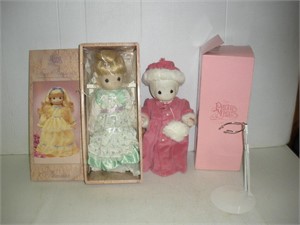 (2) Precious Moments Porcelain Dolls  15 inches