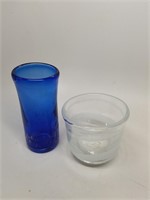 Two Art Glass Vessels