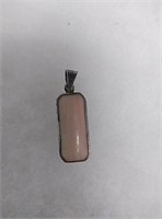 Pink sterling silver necklace pendant
