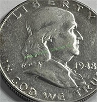 1948 Better Date Franklin Half Dollar