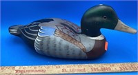 Vintage Signed Wooden Duck Decoy