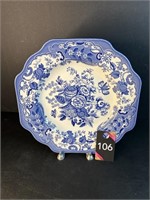 The Spode Blue Room Collection Blue Rose Plate