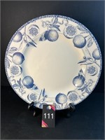 Tudor Blue Fruit Plate 11"Dia