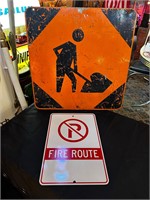 Construction & Fire Route Signs