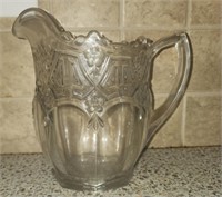 Heavy glass decorative pitcher