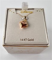 DISNEY 14KT CHAIN AND PENDANT