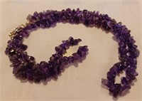 Beautiful Rich Grape Amethyst Long Necklace