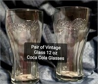 Vintage Pair of 12oz. Coca Cola Glasses