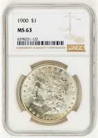 Coin 1900  Morgan Silver Dollar NGC MS63