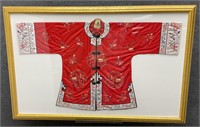 Framed Embroidered Asian Kimono