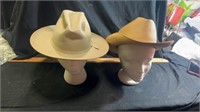 Cowboy hats, Felt unk size, Panama style Stetson