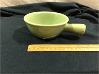 Monmouth green bowl with short handle