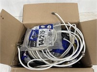 (AI) Box Of Cables, Coax Cables, Phone Cables,