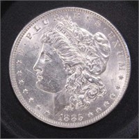 US Coins 1885 Morgan Silver Dollar, circulated