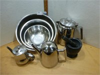 Stainless Steel Bowls / Tea Pots / Coffee Maker