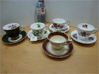 5 Tea Cups - Royal Albert / Royal Grafton