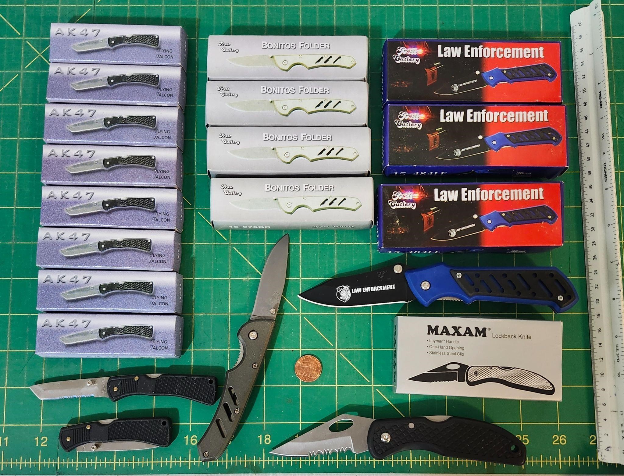 18 new folding pocket knives