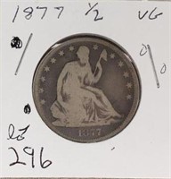 1877  Seated Half Dollar VG