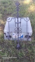 Iron wall hanging candle holder