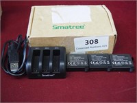 Smatree Rapid 3-Channel Charger with 3 Lithium-Ion