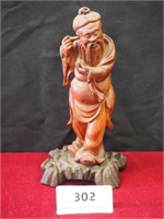 Oriental Man Carved Wooden Figure