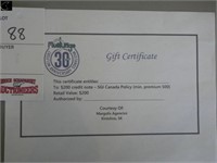 $200 Credit note -SGI Canada Policy