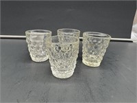 4 American Fostoria whiskey glasses