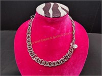 19" Women's Chunky Chain Silver Necklace