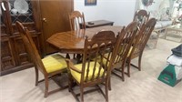 DINING TABLE W CHAIRS CHINA CABINET & CHINA