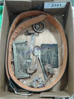 Belt, tin picture, original rodgers fork and spoon