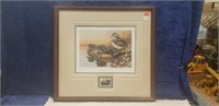 (1) Framed PA. Game Commission Stamp & Print