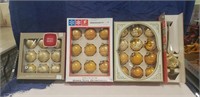 (3) Boxes Of Vintage Christmas Balls & (1) Tree