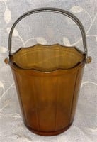 1930s Cambridge Glass Co Amber Ice Bucket