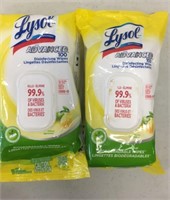 2 Packs Lysol Biodegradable Wipes 100/pack