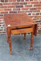 Antique Pine 1 drawer drop leaf Table