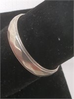 10 KT White Gold Band With Miligrain Edges, with