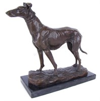 After Emmanuel Fremiet Bronze "Standing Greyhound"