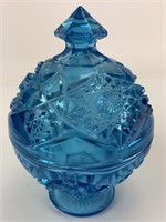 Vintage Wheaton Ware Hobster & Fan Blue Glass